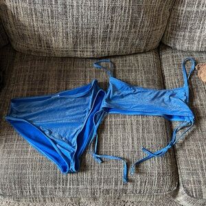 No Boundaries Blue Metallic Bikini